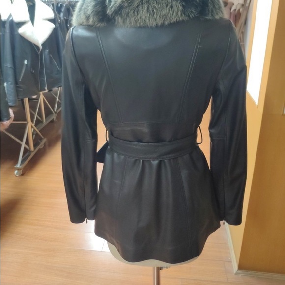 Lamb leather fur jacket - Picture 3 of 5